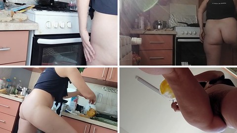 素人妻, セクシーブルネット, アナルオナニー